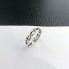 Hollow Blade 925 Sterling Silver Adjustable Ring