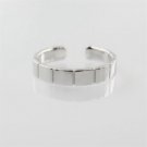 Simple Squares 925 Sterling Silver Adjustable Ring