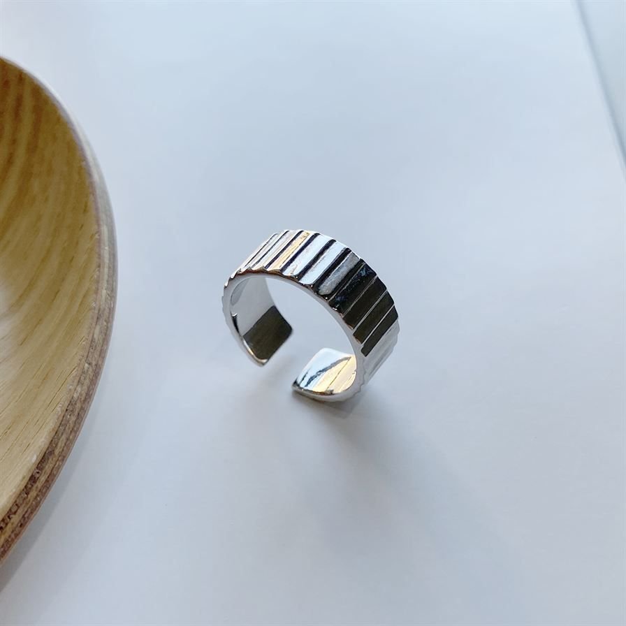 Minimalism Strips 925 Sterling Silver Adjustable Ring
