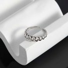 Simple Twisted Croissants 925 Sterling Silver Adjustable Ring
