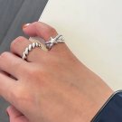 Modern Star Cross 925 Sterling Silver Adjustable Ring