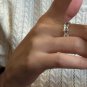Modern Irregular Border Chanceux Letters 925 Sterling Silver Adjustable Ring