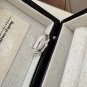 Modern Irregular Border Chanceux Letters 925 Sterling Silver Adjustable Ring