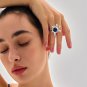 Sophisticated 999 Pure Silver Elegant Gemstone Adjustable Statement Ring