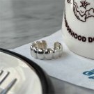 Modern Oval Geometry 925 Sterling Silver Adjustable Ring
