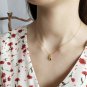 Modern Golden Heart Pineapple 925 Sterling Silver Necklace