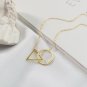Geometric Round Triangle Linked 925 Sterling Silver Necklace