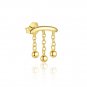 Golden Beads Tassles Silver Earrings Necklace Bracelet Adjustable Ring