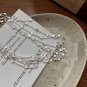 Round Shining Beads Curb Chain 925 Sterling Silver Stacker Necklace
