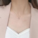CZ Hollow Christmas Tree 925 Sterling Silver Necklace