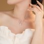 Radiant Cubic Zirconia 925 Sterling Silver Adjustable Ring Necklace Earrings