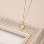 Friend's Irregular Border Oval CZ 925 Sterling Silver Necklace