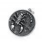 Vintage Scorpion Round Tag 925 Sterling Silver Pendant