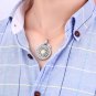 Vintage Turning Round Taichi Gossip Solid 925 Silver Pendant