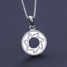 Fashionable Simple Hollow Circle 925 Sterling Silver Pendant
