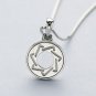 Fashionable Simple Hollow Circle 925 Sterling Silver Pendant