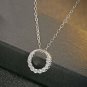 Circle Micro Setting White 925 Sterling Silver Pendant