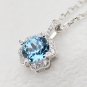 Pink Austrian Crystal Elegant Luxury Flower 925 Sterling Silver Pendant