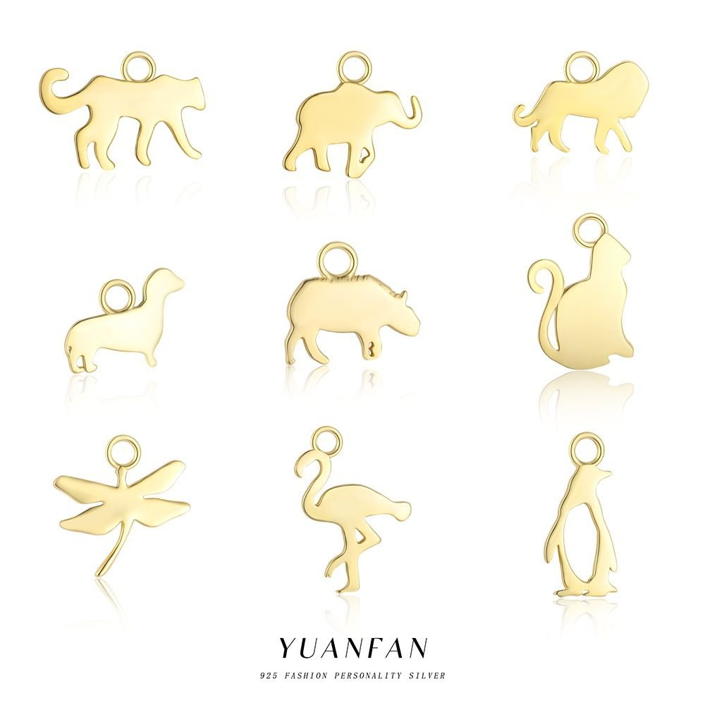 Animal Elephant Cat Dragonfly Ostrich Penguin Silver Earring Pendant