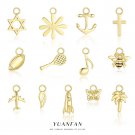 Gold Butterfly Flower Star Cross Rugby Honeybee Silver Earring Pendant
