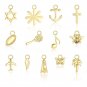 Gold Butterfly Flower Star Cross Rugby Honeybee Silver Earring Pendant