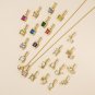 Gift Gold Constellation Colorful CZ Emerald 925 Sterling Silver Necklace