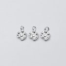 Irregular Chrysanthemum Flower 925 Sterling Silver DIY Pendant