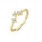 CZ Flowers 925 Sterling Silver Stud Earring Adjustable Ring Necklace Bracelet