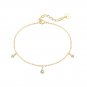 Simple White CZ Geometry Oval Waterdrop Star 925 Sterling Silver Bracelet