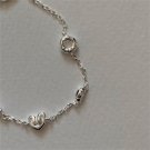 Girl Cute Bread Heart Doughnut 925 Sterling Silver Bracelet