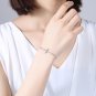 Simple Adjustable Christian Cross CZ 925 Sterling Silver Bracelet