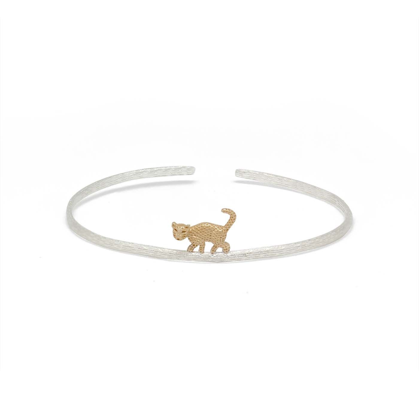 Fashionable Simple Adjustable Gift Leopard Cool 925 Sterling Silver Bangle