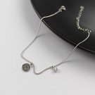Love 925 Sterling Silver Bead White Cubic Zirconia Foot Anklet