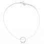 Simple Round Circle Ring 925 Sterling Silver Light Beads Anklet
