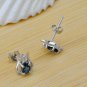 Blue Natural Sapphire 925 Sterling Silver Stud Earrings