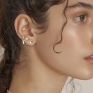 Shining CZ Created Oval Opal 925 Sterling Silver Stud Dangling Earring