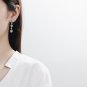 Cubic Zirconia Circles 925 Sterling Silver Dangling Earrings