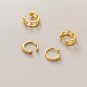 Asymmetry Golden 925 Sterling Silver Non-Pierced Earrings