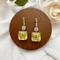 High Carbon CZ Radiant 925 Sterling Silver Dangling Earrings