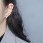 Fashion CZ Wave C Shape 925 Sterling Silver Stud Earrings