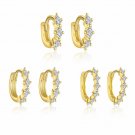 Simple Shining Oval CZ 925 Sterling Silver Hoop Earrings