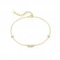 CZ Flowers Silver Stud Earring Adjustable Ring Necklace Bracelet