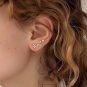 Beautiful CZ Flowers Windmill 925 Sterling Silver Stud Earrings