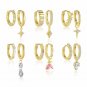 Irregular Asymmetric Twisted CZ Hoops 925 Sterling Silver Hoop Earrings