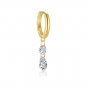 Irregular Asymmetric Twisted CZ Hoops 925 Sterling Silver Hoop Earrings