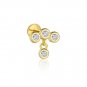 Beautiful Geometry Round CZ Tassels 925 Sterling Silver Earring (Single)
