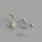Beautiful Mini CZ Flowers 925 Sterling Silver Screw Stud Earrings