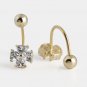Holiday Mini CZ Snowflake 925 Sterling Silver Screw Stud Earrings