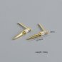 Geometry Baguette CZ Rivet 925 Sterling Silver Dangling Earrings
