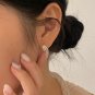 Micro Setting CZ Triple Layers C Shape 925 Sterling Silver Stud Earrings